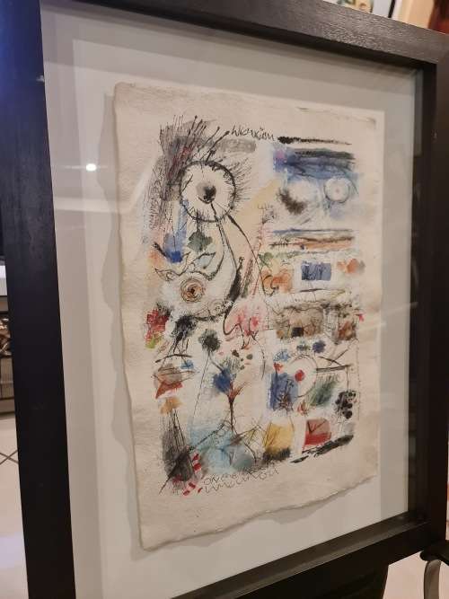 Martin Wenkidu - On the Beach Mixed Media Art