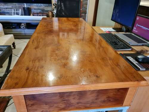 Wood and Wrought Iron Server Table