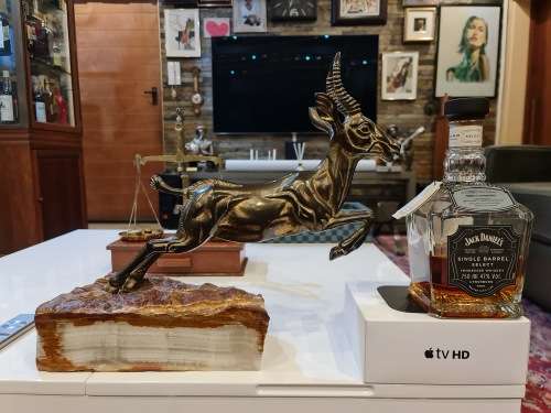 Bronze Leaping Gazelle Sculpturr