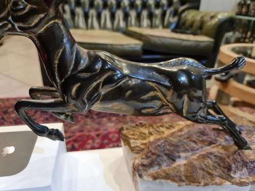 Bronze Leaping Gazelle Sculpturr