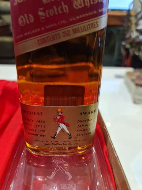 Johnnie Walker Red Label 1970s Whisky Bottle With a Decanter