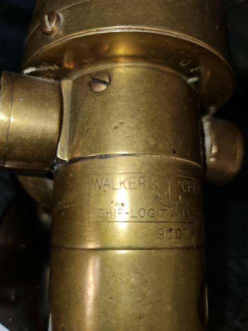 Antique Rare Walker Cherub Mark II Ship-Log Fitted With Quartz Clock
