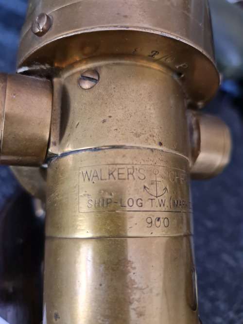 Antique Rare Walker Cherub Mark II Ship-Log Fitted With Quartz Clock