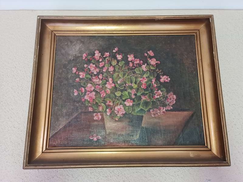 J Faber Antique Oil Painting - 1922