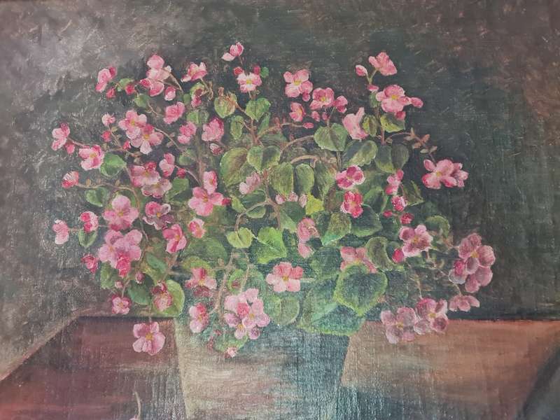 J Faber Antique Oil Painting - 1922