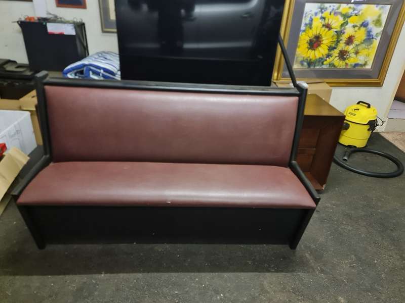 Bar 3 Seater Wooden Upholstered Bench