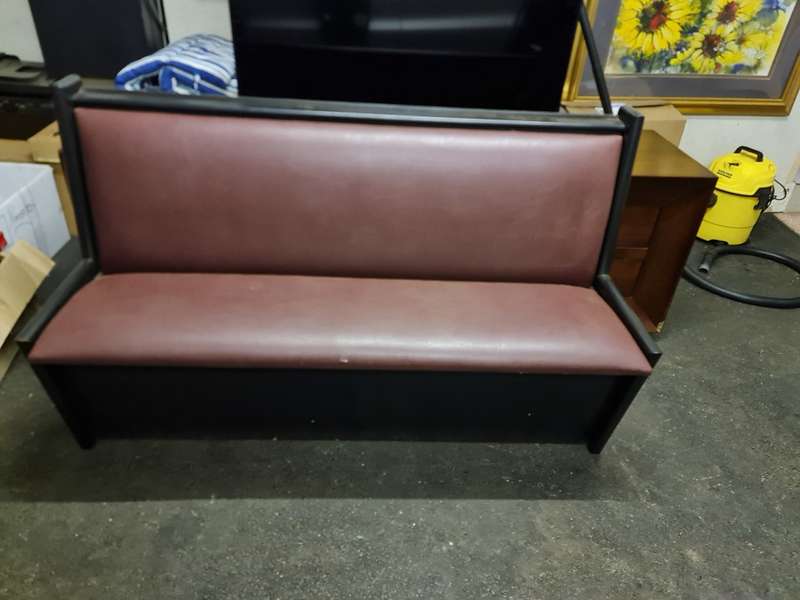 Bar 3 Seater Wooden Upholstered Bench