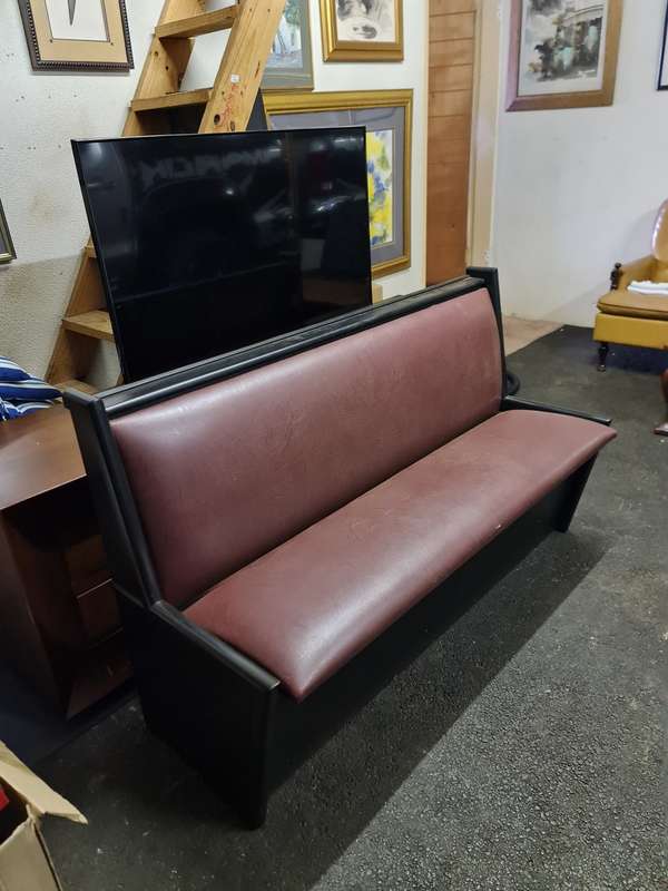 Bar 3 Seater Wooden Upholstered Bench