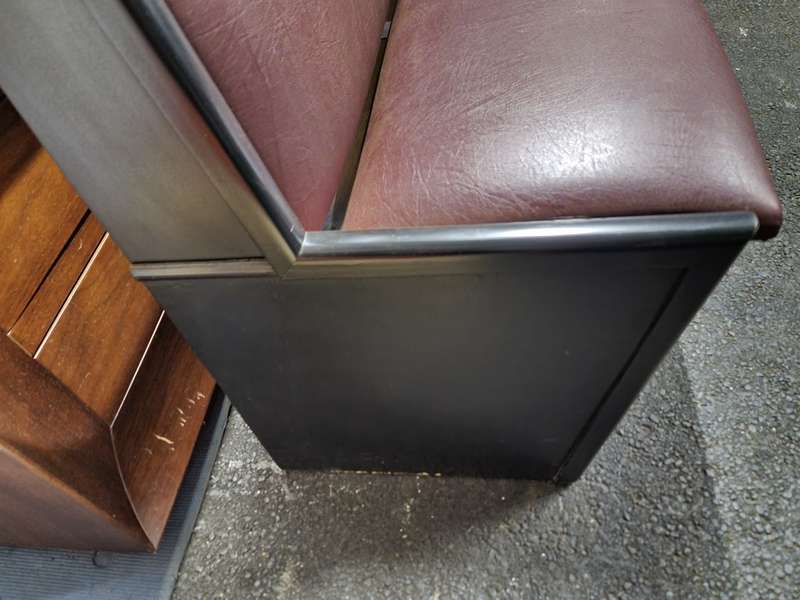 Bar 3 Seater Wooden Upholstered Bench