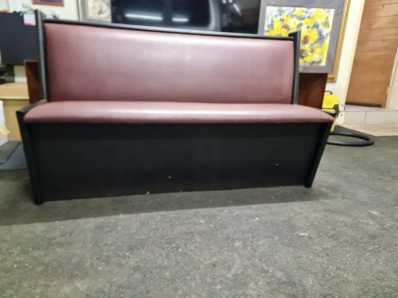 Bar 3 Seater Wooden Upholstered Bench
