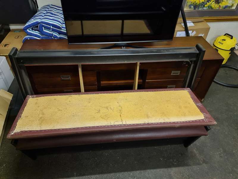 Bar 3 Seater Wooden Upholstered Bench