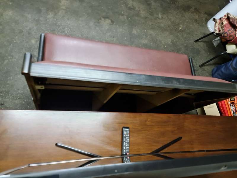 Bar 3 Seater Wooden Upholstered Bench