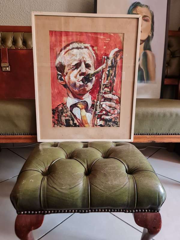 Indistinct Original Signed Painting Dated 1959