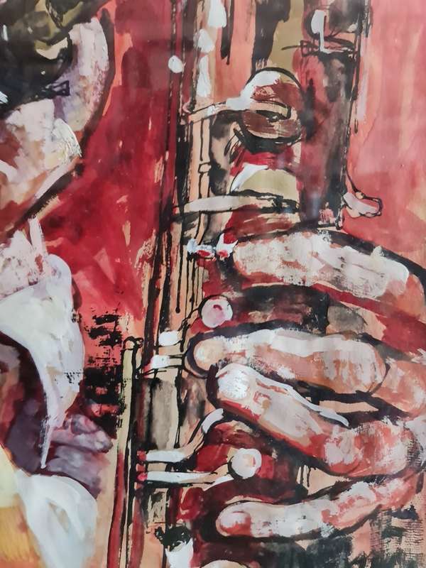 Indistinct Original Signed Painting Dated 1959