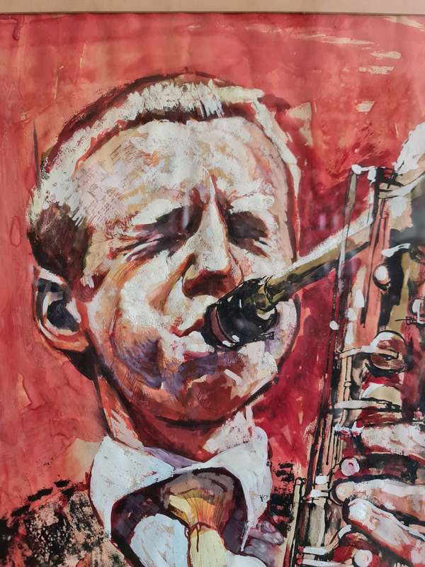 Indistinct Original Signed Painting Dated 1959