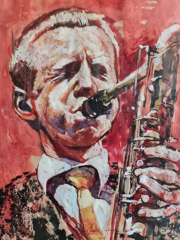 Indistinct Original Signed Painting Dated 1959