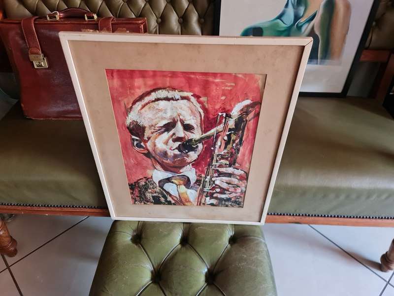Indistinct Original Signed Painting Dated 1959