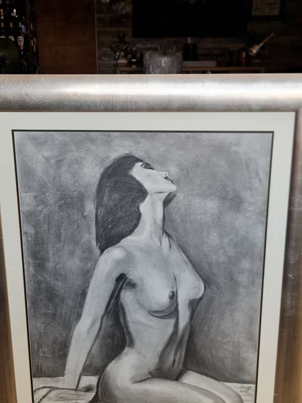 Large Nude Signed Painting