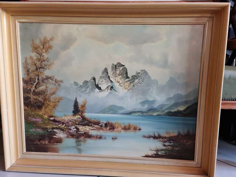 Indistinct Signed Oil Painting
