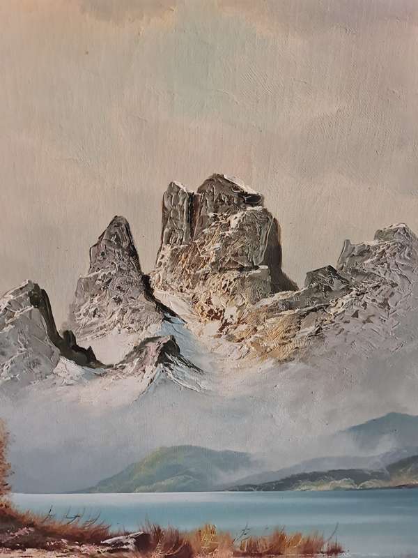 Indistinct Signed Oil Painting
