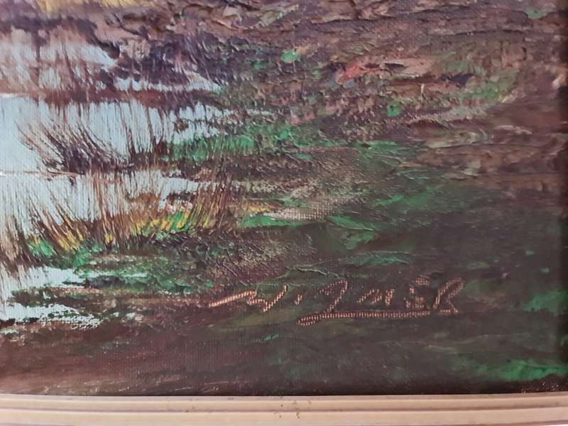 Indistinct Signed Oil Painting