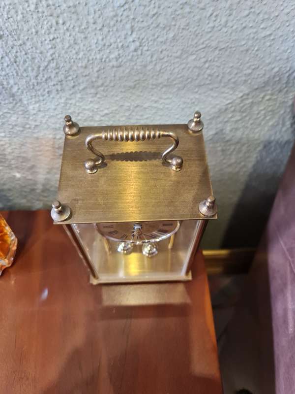 Acctim Brass Carriage Quartz Desktop Clock