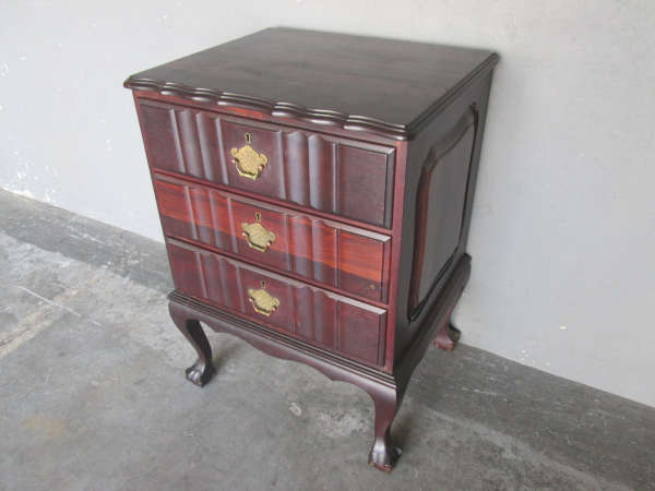 Imbuia Ball & Claw 3 Drawer Cutlery Cabinet