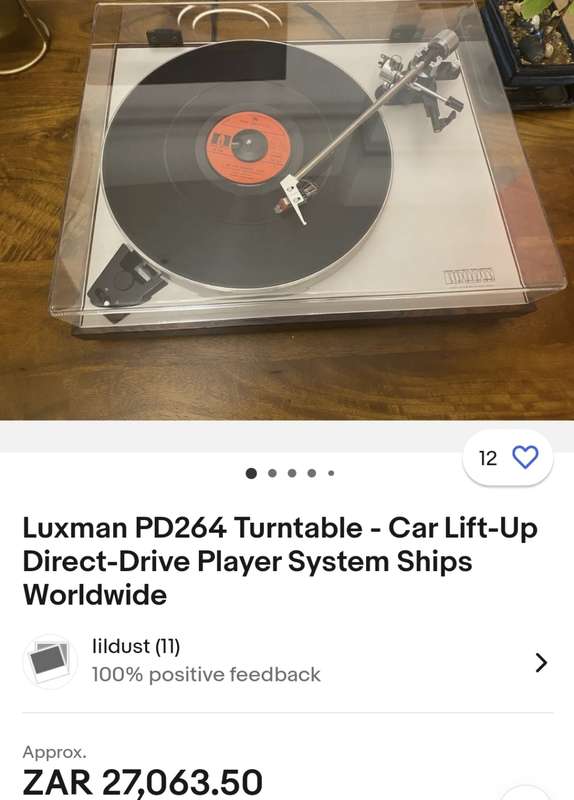 Luxman PD264 Auto Lift-Up Direct Drive Turntable with Goldring 1040 High-End Cartridge