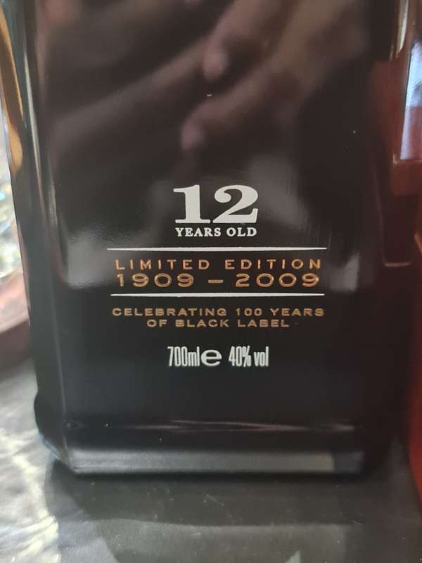 Johnnie Walker Black Label 12 Years Old 100th Year Anniversary Whisky Bottle