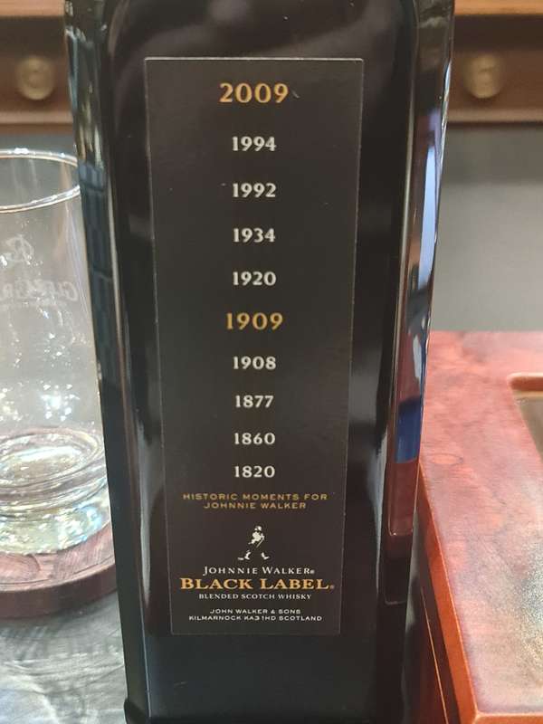 Johnnie Walker Black Label 12 Years Old 100th Year Anniversary Whisky Bottle