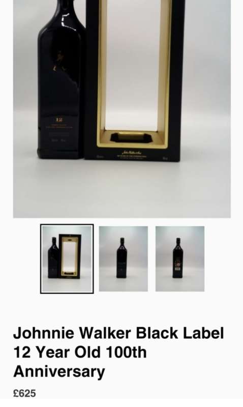 Johnnie Walker Black Label 12 Years Old 100th Year Anniversary Whisky Bottle