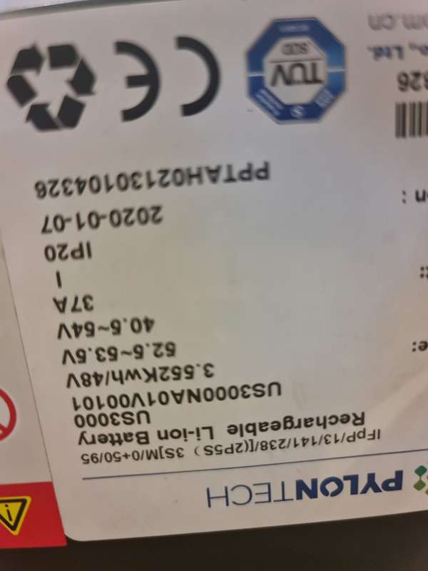 Pylontech US3000 3.5kWh 48v Lithium-Ion Solar Battery