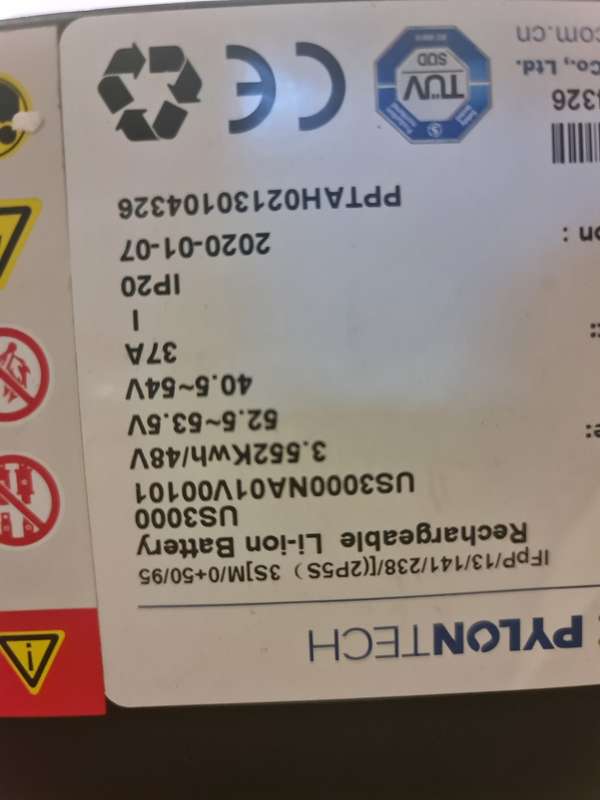 Pylontech US3000 3.5kWh 48v Lithium-Ion Solar Battery