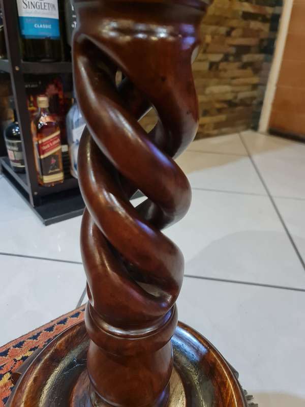 Antique Barley Twist Plant Stand