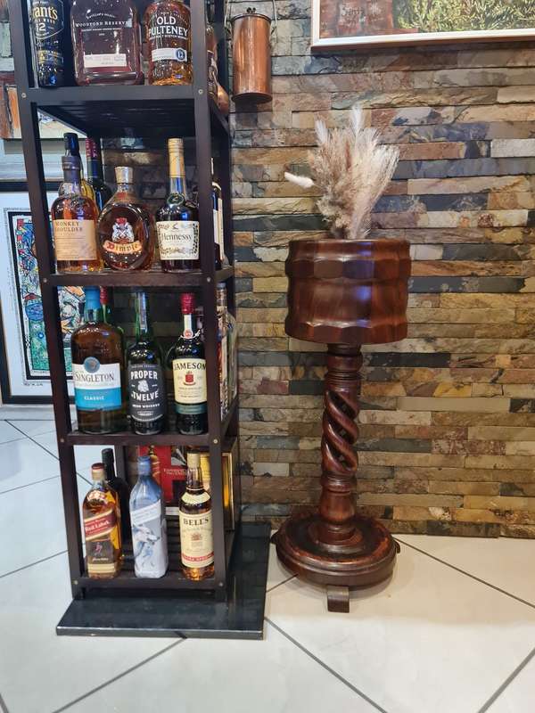 Antique Barley Twist Plant Stand