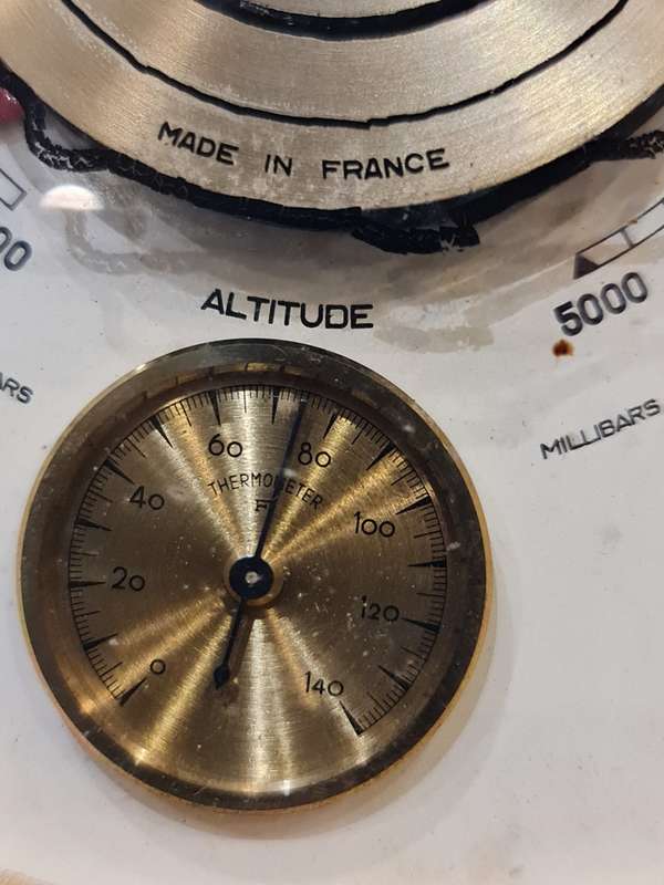 Jaeger 7.A.B. Table Barometer and Thermometer - France - 1960s.
