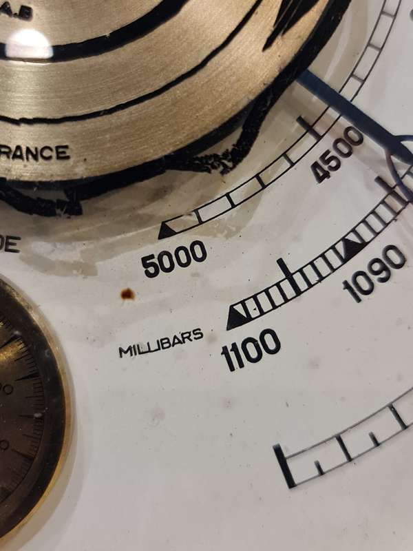 Jaeger 7.A.B. Table Barometer and Thermometer - France - 1960s.