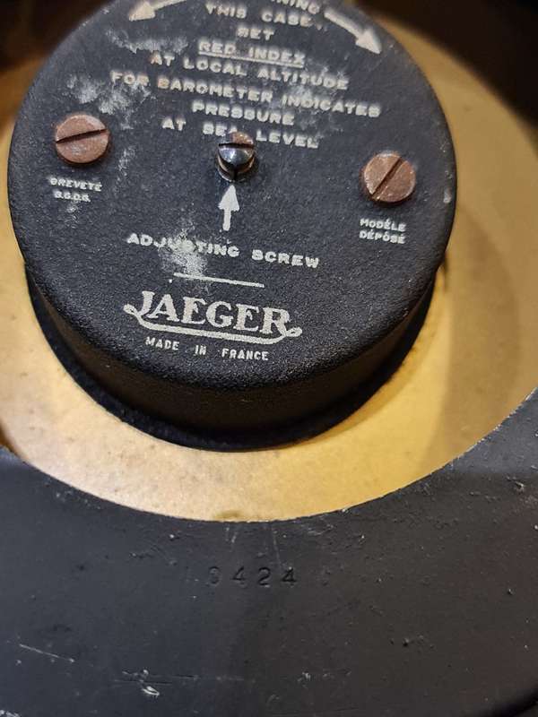 Jaeger 7.A.B. Table Barometer and Thermometer - France - 1960s.