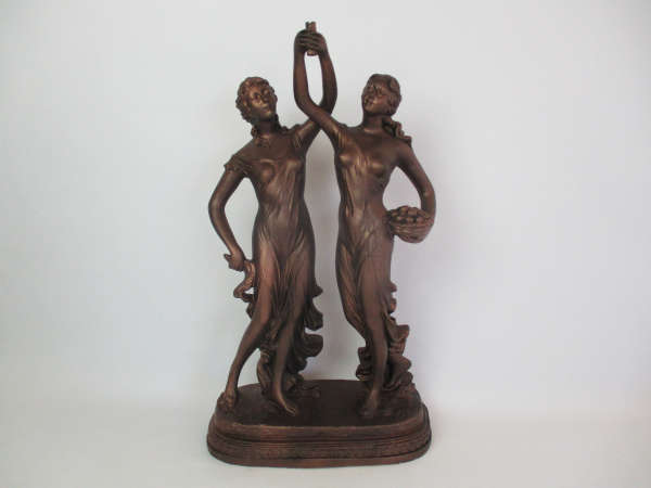 Vintage Art Nouveau Bronze Collector`s Nymph Goddess Statue Sculpture