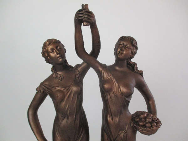 Vintage Art Nouveau Bronze Collector`s Nymph Goddess Statue Sculpture
