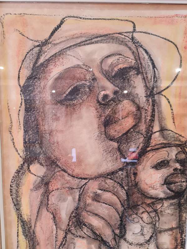 Ben Macala (SA 1938 - 1997) Mixed Media Abstract