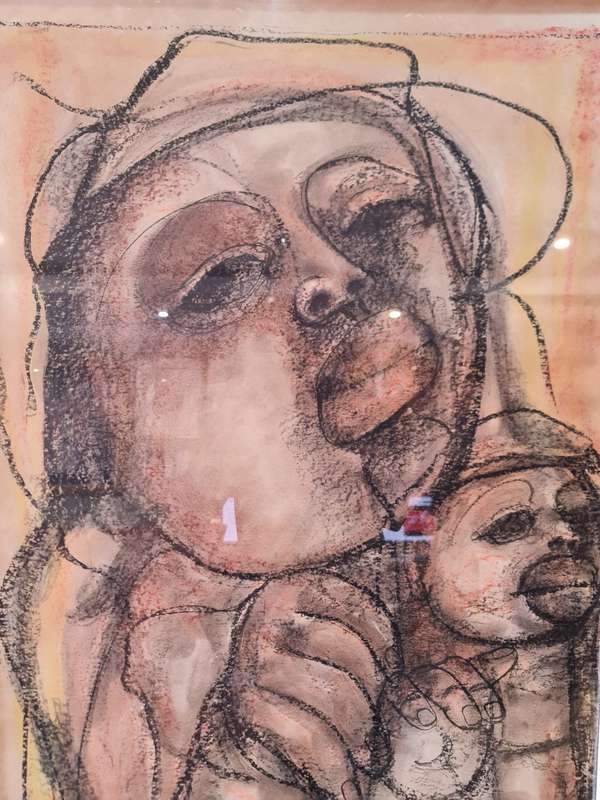 Ben Macala (SA 1938 - 1997) Mixed Media Abstract