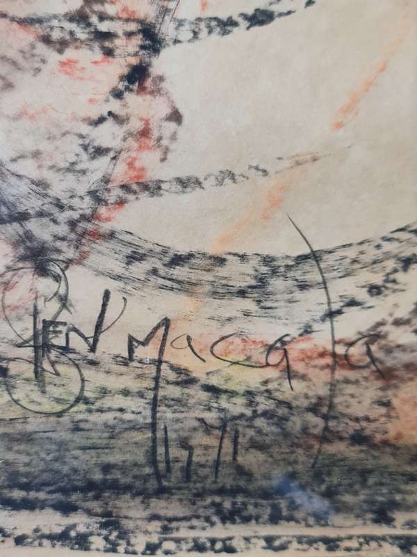 Ben Macala (SA 1938 - 1997) Mixed Media Abstract