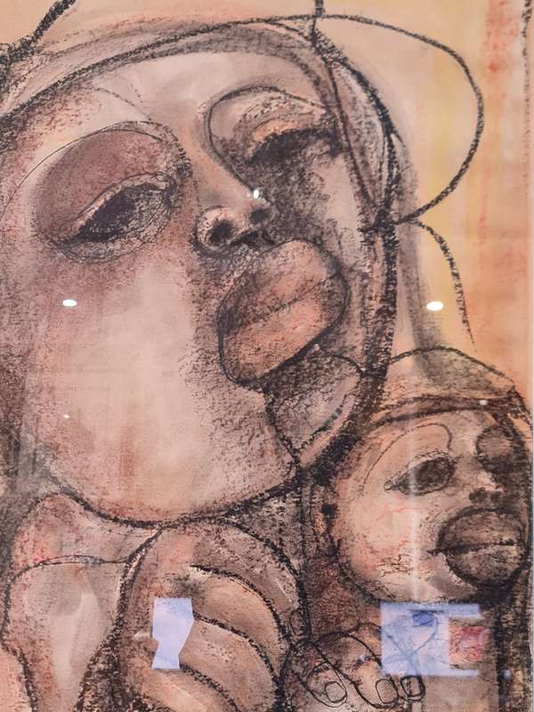 Ben Macala (SA 1938 - 1997) Mixed Media Abstract
