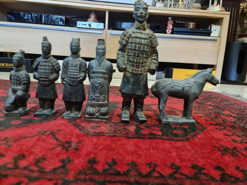 Vintage Terracotta Clay Pottery Warrior Army Figurines