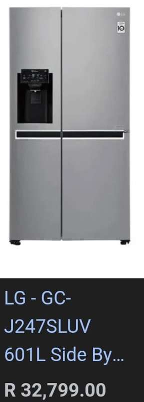 LG GC-L247SLUV 601l Silver Side by Side Refrigerator