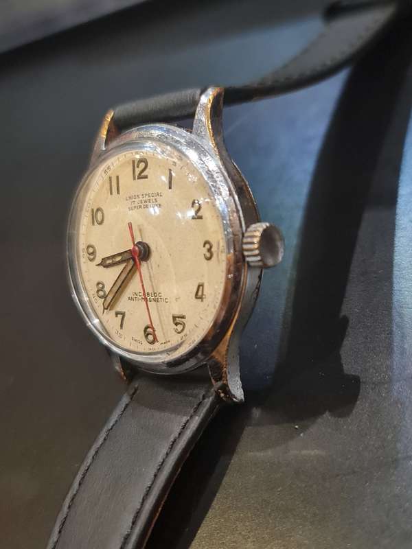 Union Special 17 Jewels Super Deluxe Incabloc Antimagnetic 1960`s Watch