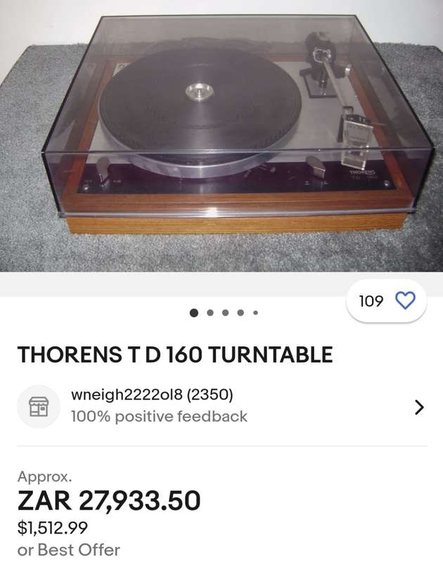 Thorens TD160 Belt Drive Turntable and LPs