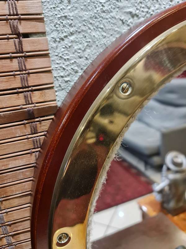 Porthole Style Mirror in Rope and Brass