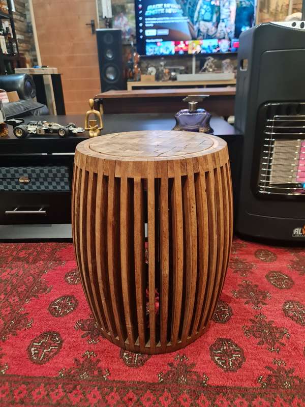 Slatted Wooden Coffee Table/Stool